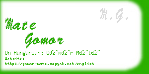 mate gomor business card